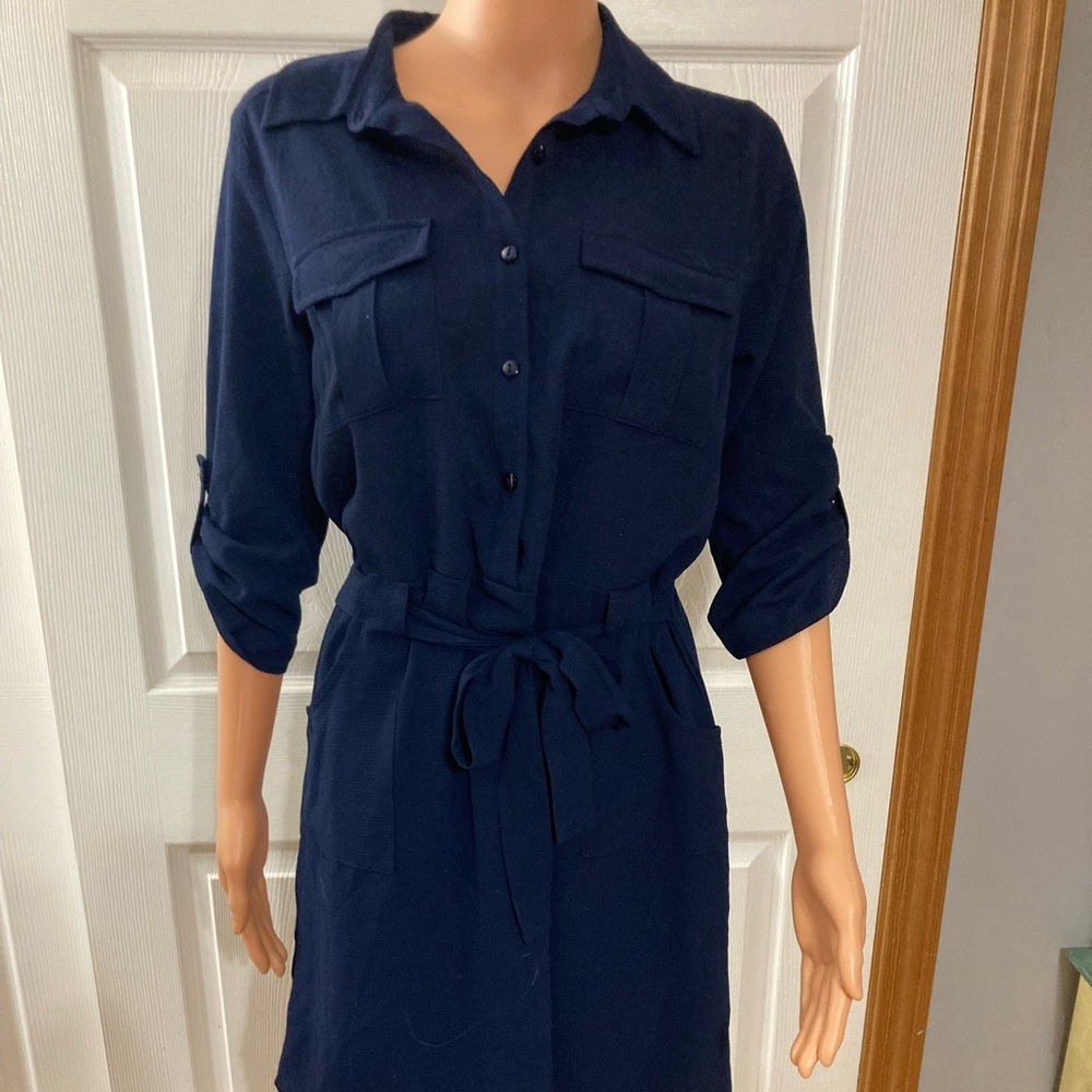 Casual navy blue dress